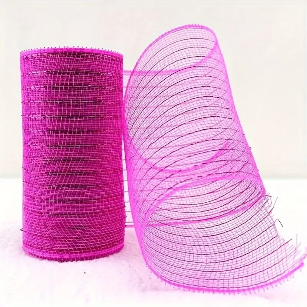 Floral Garden Pink Decorative Mesh